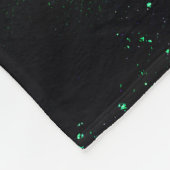 Niedliche dunkelgrüne Imitate Glitzer Monogramm Fleecedecke (Ecke)