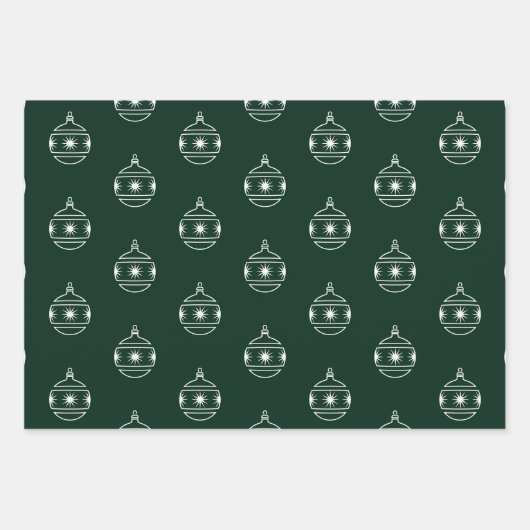 Niedliche dunkelkieferngrüne Farbmuster Weihnachte Geschenkpapier Set (Vorderseite 2)