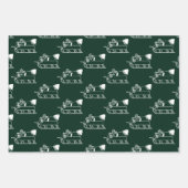 Niedliche dunkelkieferngrüne Farbmuster Weihnachte Geschenkpapier Set (Vorderseite)