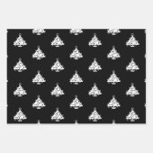 Niedliche dunkelkieferngrüne Weihnachtsbaumen Geschenkpapier Set (Vorderseite 3)