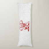 Niedliche dunkelrote Elefantenlinie Zeichnend Seitenschläferkissen (Vorderseite Vertikal)