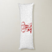 Niedliche dunkelrote Elefantenlinie Zeichnend Seitenschläferkissen (Rückseite (Vertikal))