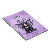 Niedliche dunkle Fee mit Flechtwings. Notizblock (Rechte Seite)