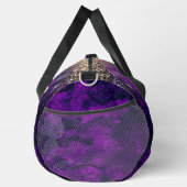 Niedliche dunkle lila Imitat Glitzer Monogramm Duffle Bag (Rechts)