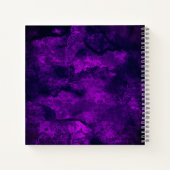 Niedliche dunkle lila Imitat Glitzer Monogramm Notizblock (Rückseite)
