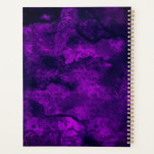 Niedliche dunkle lila Imitat Glitzer Monogramm Planer (Rückseite)