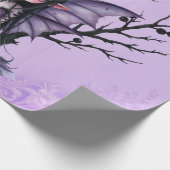 Niedliche dunkle Mähne mit Bat Wings Geschenkpapier (Ecke)