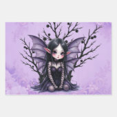 Niedliche dunkle Mähne mit Bat Wings Geschenkpapier Set (Vorderseite 3)