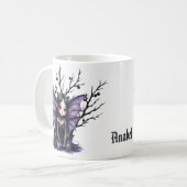 Niedliche dunkle Mähne mit Bat Wings Kaffeetasse (Vorderseite Links)