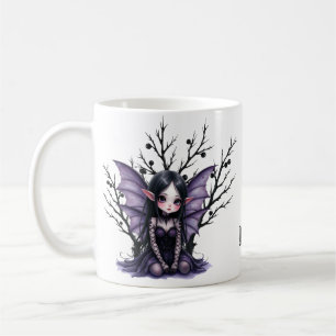 Niedliche dunkle Mähne mit Bat Wings Kaffeetasse