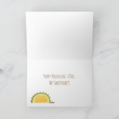 Niedliche Durian Mushy Valentinstag Grußkarte Feiertagskarte (Innenseite)