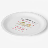 Niedliche Duschbad Mushroom Zweiwindusche Pappteller (Schrägansicht)