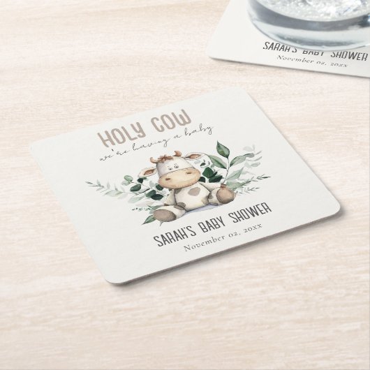 Niedliche Dusche aus dem heiligen Kuh-Foliage Past Rechteckiger Pappuntersetzer (angewinkelt)