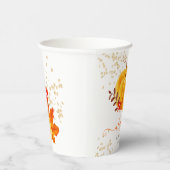 Niedliche Dusche aus Goldkürbis Pappbecher (Rechts)