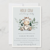 Niedliche Dusche aus heiligen Kuh Blätter Pastel B Einladung (Vorderseite)