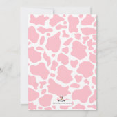 Niedliche Dusche aus heiliger Kuh Pink Bläsernchen Einladung (Rückseite)