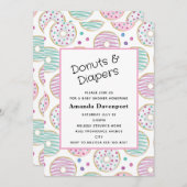 Niedliche Dusche Donut Pattern Babydusche Einladung (Vorne/Hinten)