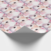 Niedliche Dusche in sonniger Farbe Rosa Babydusche Geschenkpapier (Ecke)