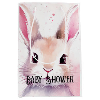 Niedliche Dusche in sonniger Farbe Rosa Babydusche Mittlere Geschenktüte