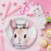 Niedliche Dusche in sonniger Farbe Rosa Babydusche Pappteller (Party)