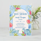 Niedliche Dusche mit Dusche aus Mama Einladung (Stehend Vorderseite)