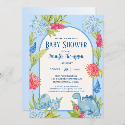 Niedliche Dusche mit Dusche aus Mama Einladung (Vorne/Hinten)