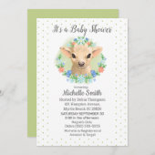 Niedliche Dusche mit neutraler Blütenspülung Einladung (Vorne/Hinten)