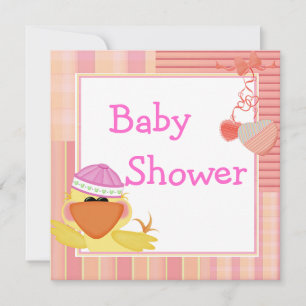 Niedliche Dusche und Liebe Herz Babydusche Einladung