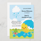 Niedliche Duschen im April Einladung (Vorne/Hinten)