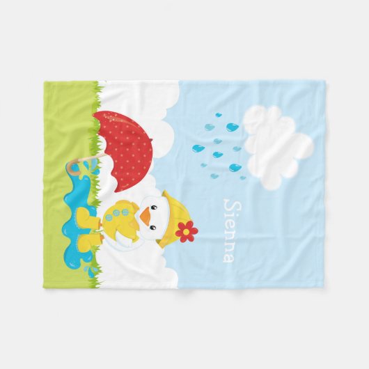 Niedliche Duschen im April Fleecedecke (Vorderseite (Horizontal))