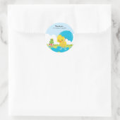 Niedliche Duschen im April Runder Aufkleber (Tasche)