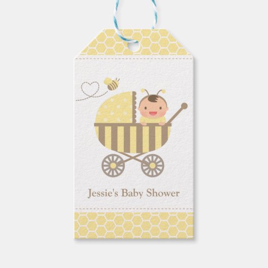 Niedliche Duschmarken für Hummelbäume Geschenkanhänger (Vorderseite)