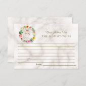 Niedliche Duschtiere von Affen mit tropischer Flor Hinweiskarte (Vorne/Hinten)