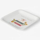 Niedliche duskische Rot gestapelte Storybooks Blum Pappteller (Gewinkelt)