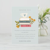 Niedliche Dusky Storybooks Floral Baby Dusche Dankeskarte (Stehend Vorderseite)