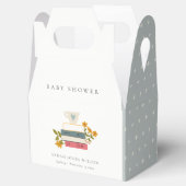 Niedliche Dusky Storybooks Floral Baby Dusche Geschenkschachtel (Geöffnet)