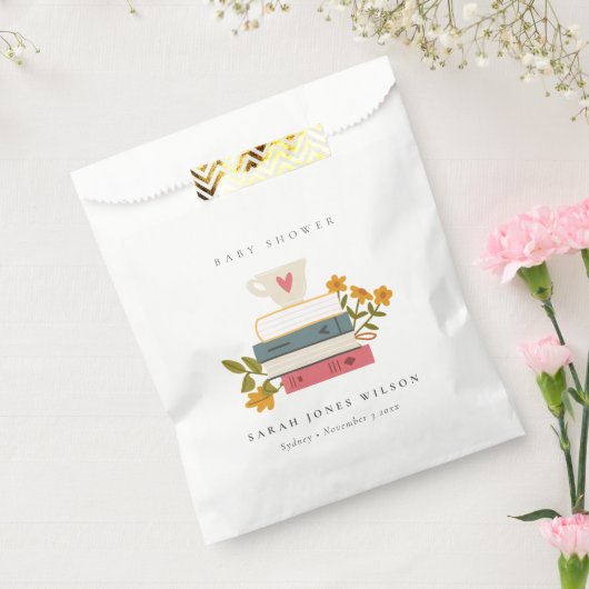 Niedliche Dusky Storybooks Floral Baby Dusche Geschenktütchen (Versiegelt)