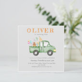 Niedliche Duskygrün aller Altersstufen Geburtstags Einladung (Stehend Vorderseite)