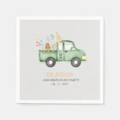 Niedliche Duskygrün aller Altersstufen Geburtstags Serviette (Vorderseite)