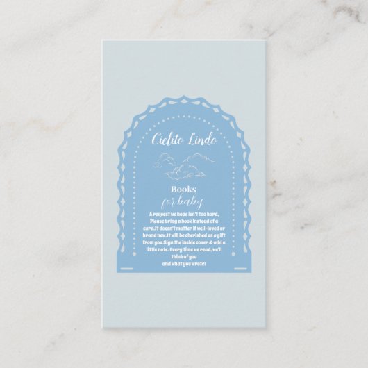 Niedliche Dusty Blue Cielito Lindo Bücher für Baby Begleitkarte (Vorderseite)