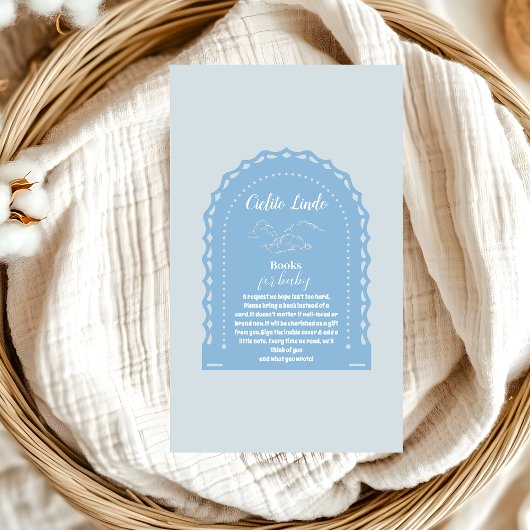 Niedliche Dusty Blue Cielito Lindo Bücher für Baby Begleitkarte