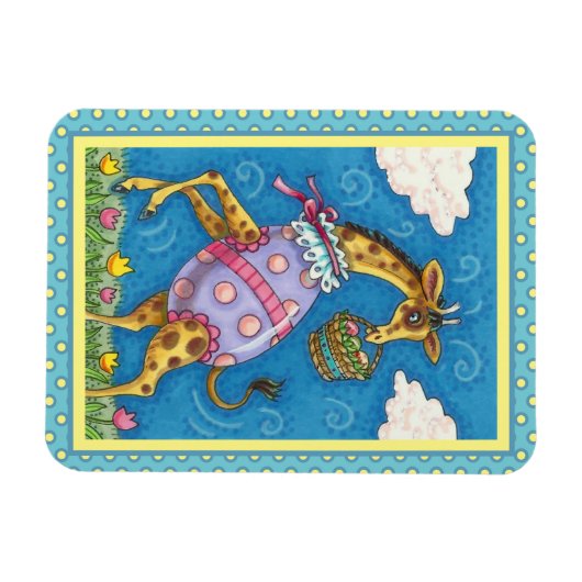 Niedliche EASTER-GIRAFFE- UND FRÜHSTÜCK Magnet (Horizontal)