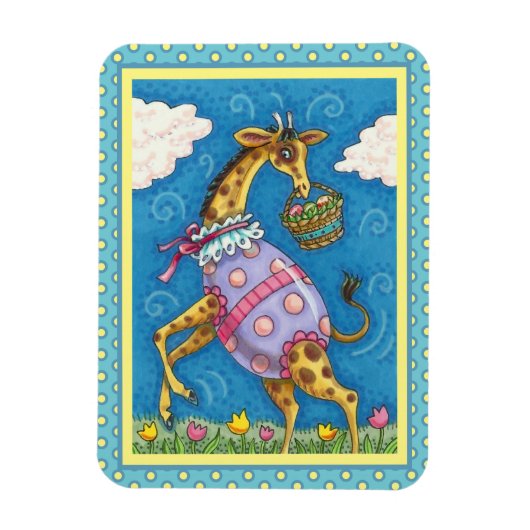Niedliche EASTER-GIRAFFE- UND FRÜHSTÜCK Magnet (Vertikal)