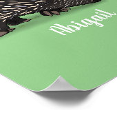 Niedliche Echodina mit Bienenabbildungen Poster (Ecke)