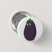Niedliche Eggplant Print Button (Vorne & Hinten)