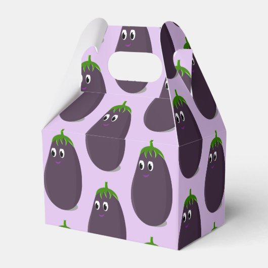 Niedliche Eggplant Print Geschenkschachtel (Rückseite)