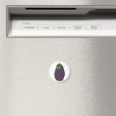 Niedliche Eggplant Print Magnet (In Situ (Geschirrspüler))
