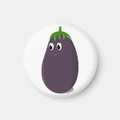 Niedliche Eggplant Print Magnet (Vorne)