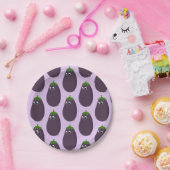 Niedliche Eggplant Print Pappteller (Party)