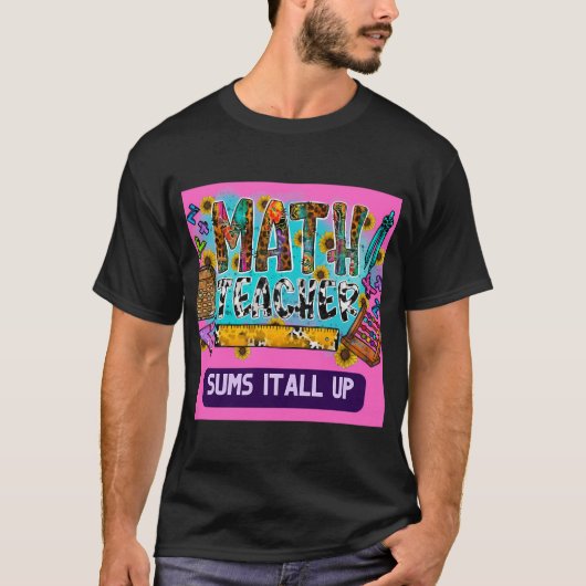 Niedliche Ehefrau Mama Mathematik Lehrer Geschenk  T-Shirt (Vorderseite)